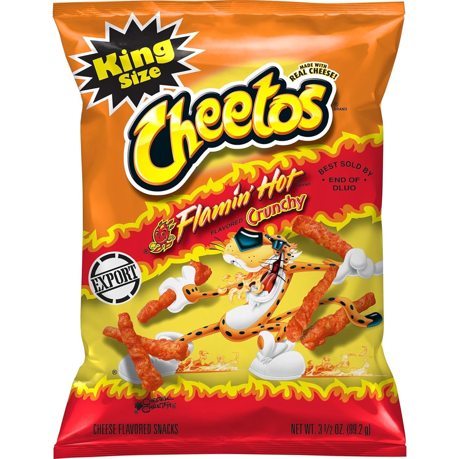 Cheetos Flaming Hot King Size 100g (Süßigkeiten mit Lakritzgeschmack)